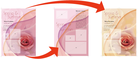 チラシテンプレート素材が編集が自由に出来ることの説明