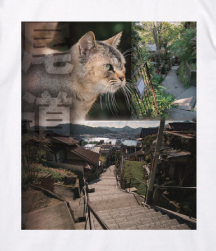 尾道をアピールする体の柄のTシャツ